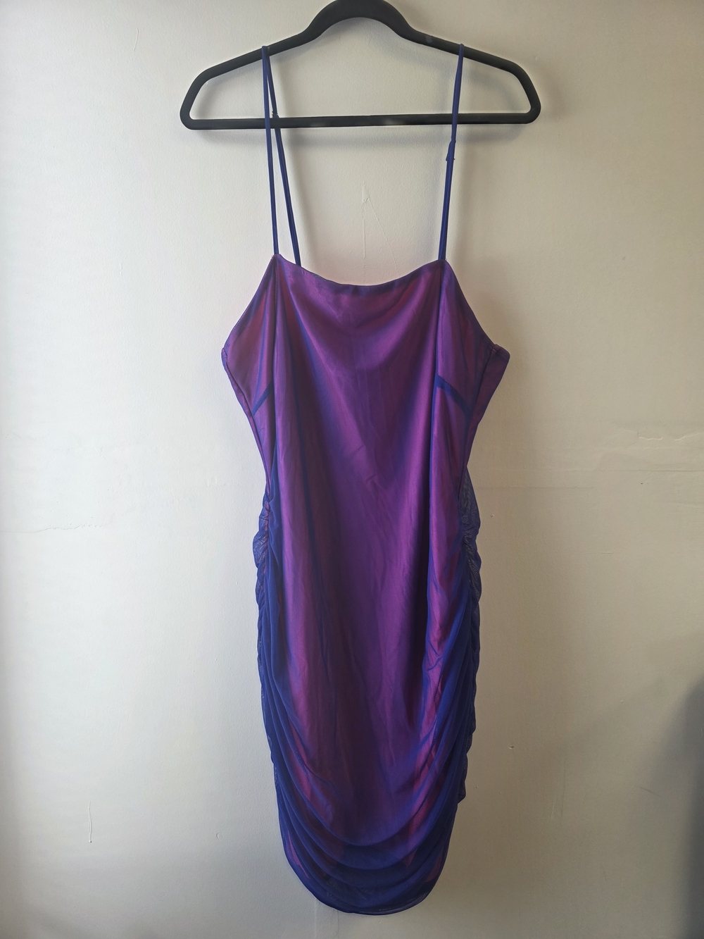 Fashion Nova Purple Ombre Slip Mini Dress
